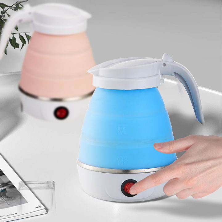 Portable Foldable Water Kettles Coffee Silicone Travel Mini Collapsible  Electric Stainless Steel Kettle