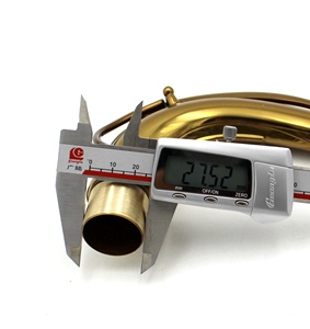 Tuyau <span class=keywords><strong>de</strong></span> saxophone ténor en laiton laqué or champagne, remplacement pour saxophone ténor Bb - Product Image 6