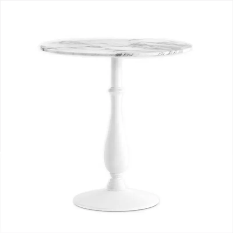 Lifepursue французское бистро круглый белый мраморный обеденный стол
