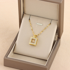 Collar de Acero Inoxidable con Cadena para Labios y Botella de <span class=keywords><strong>Perfume</strong></span> con Diseño de Alma Pulsante, Éxito de Ventas 2024 - Product Image 6