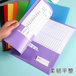 Punched Pocket <b>File</b> Folder <b>A4</b> PET Material With Name Tag Slot For Office Document Storage - Product Image 5