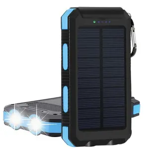 Kunden spezifisches Logo 7000Mah Camping Outdoor Notfall LED Taschenlampe Tragbare Solar Power Bank