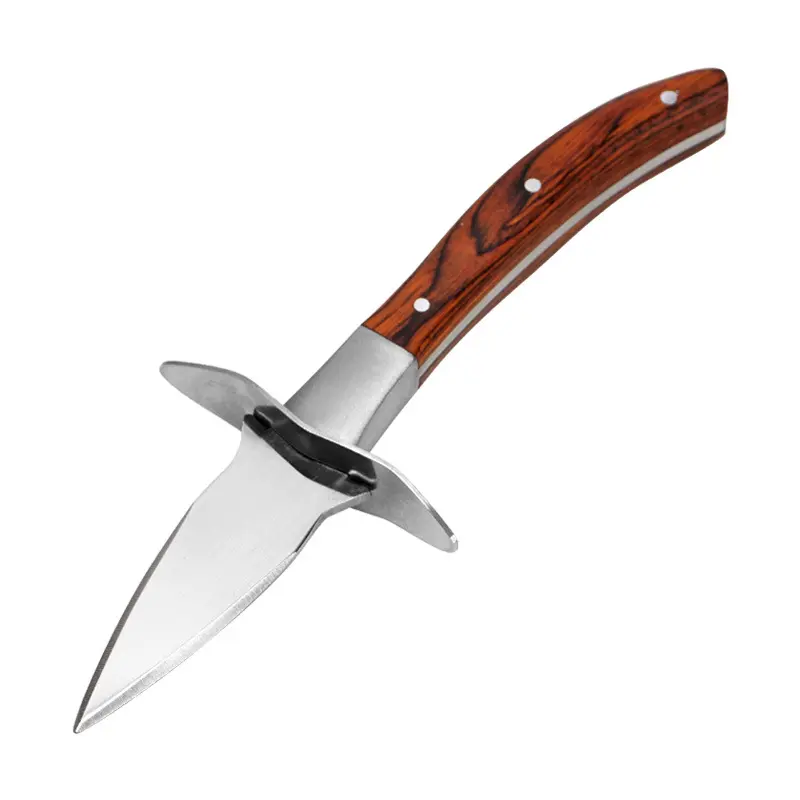 木製ハンドルクラムシェルフィッシュオープナーツールクラムオープナーシーフードオイスターシャッキングナイフ
