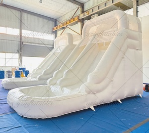 Outdoor White Commercial Inflatable <strong>Slides</strong> with <strong>Swimming</strong> <strong>Pool</strong> <strong>Slide</strong> Kids Playground Bounce House with Water <strong>Pool</strong> - Product Image 3