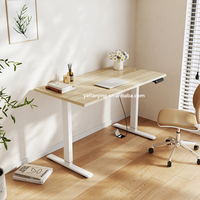 Table d'ordinateur de bureau ergonomique moderne Bureau assis-debout à moteur unique Table PC électrique réglable en hauteur