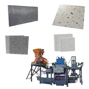 Factory custom Automatic Hydraulic different style concrete Double Layer Roof Floor Glazed terrazzo Tile making machine