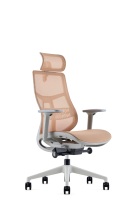 Chaise de bureau exécutive moderne en tissu Furicco, cadre en aluminium, réglable en hauteur, pour usage domestique ou professionnel.