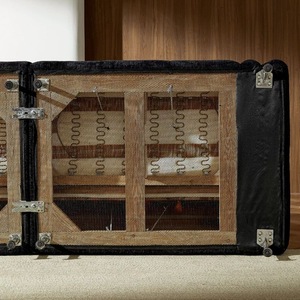 Nouveau canapé en tissu chenille de style italien <span class=keywords><strong>du</strong></span> milieu <span class=keywords><strong>du</strong></span> siècle, rétro, Bauhaus, noir, doux et confortable, canapé droit pour salon - Product Image 4
