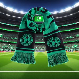 Bufanda Acrílica de Alta Calidad al por Mayor, Tejida con Jacquard, Logotipo Personalizado Impreso, para Clubes de Fútbol, Equipos Deportivos, Aficionados al Fútbol - Product Image 1
