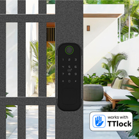 Cerradura Inteligente para Exterior con Certificación IP65, Cerradura Electrónica de Doble Huella Dactilar para Puerta Principal, Cerradura Digital de Metal para Villa, Montaje en Superficie