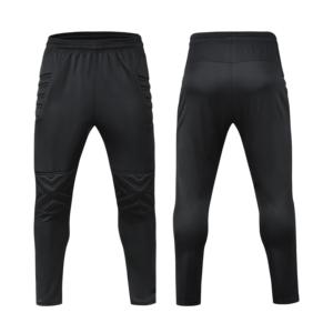 Pantaloni da <span class=keywords><strong>calcio</strong></span> traspiranti personalizzati neri ad asciugatura rapida, - Product Image 1