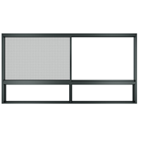 Fenêtre coulissante en aluminium DERCHI, durable, isolante thermique et insonorisée, profilé en aluminium, fenêtres coulissantes en aluminium avec moustiquaire