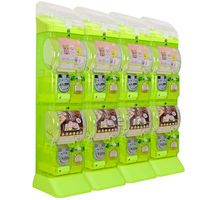 Distributeur de capsules Gacha en métal avec paiement par pièces pour divertissement, en plastique