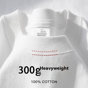 เสื้อยืดผ้าคอตตอนหวีเนื้อหนัก 300 กรัม แบบยูนิเซ็กซ์ - ผ้าคอตตอน 100% ถักแบบเรียบ สวมใส่สบาย ทรงหลวม ไม่เป็นขุย แขนสั้น ปรับแต่งได้ - Product Image 1