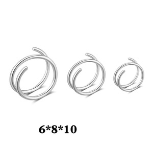 Anillo de <span class=keywords><strong>doble</strong></span> nariz de acero inoxidable a la moda, joyería corporal chapada en oro, patrón de labios, fosa nasal, anillos de aro de tabique falso para boda - Product Image 2