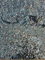 Tissu en velours extensible 100% polyester, paillettes irisées, tissu brodé imperméable, tricot scintillant irisé