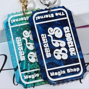 Wholesale Blank Acrylic <b>Key</b> <b>Chain</b> Custom Glitter Charm Fashion Acrylic Keychain - Product Image 6