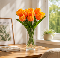 Kunsttulpen Bloemboeket Kunstzijde Bloemarrangement Bruiloft Huisdecoratie Tafeldecoratie Groothandel