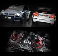 Coche de Alta Velocidad MJX Hyper Go 14304 4WD 45-55KM/H, Escala 1/14, Volkswagen Polo R WRC sin Escobillas, con ESC Independiente, Simulación de Coche Todoterreno de Juguete