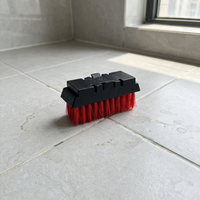 Brosse de nettoyage plate à poils rigides en nylon courts, format mini, pour fixation sur cheveux courts, fabrication OEM/ODM sur mesure