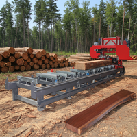 Scie à ruban horizontale automatique haute précision pour usage intensif, machine de découpe de billes de bois, pour usine forestière et de travail du bois, moteur 18KW - Vente chaude