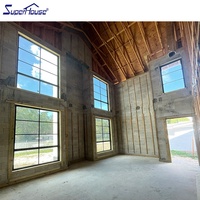 Superhouse fábrica personalizada ventana fija aluminio seguridad vidrio en forma de imagen ventana escaparate ventana pared cortina