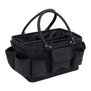 Sac de rangement et de transport en papier kraft noir de luxe BSCI pour artistes, organisateur pour l'artisanat, la couture, l'art papier et le bureau - Product Image 1