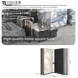 Milieuvriendelijk Metalen Tegelreksysteem Met Mobiele Showroomkasten En Roterende Voetstukbasis - Product Image 4