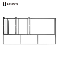 Fenêtre pliante horizontale en aluminium HANNOVER, à double vitrage, à rupture de pont thermique, insonorisée, pour cuisine et balcon