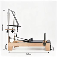 Reformer de Pilates en bois d'érable OEM ODM avec demi-tournebrise pour distributeurs d'équipements de Pilates, acheteurs en gros et marques privées