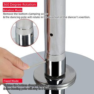 Palo de baile de Stripper para el hogar, vara de baile estática giratoria para <span class=keywords><strong>principiantes</strong></span> y profesionales, portátil para Fitness - Product Image 5