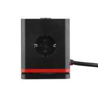Desk Surge Protector Power Strip Eu Cube Power Strip Desktop Outlet 3 Way Cube Socket con USB y cable de carga