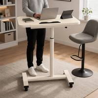 Table de chevet moderne en bois, mobile et facile à soulever, bureau d'ordinateur pliable, support de table pour ordinateur portable, bureau réglable