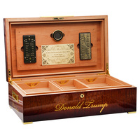 Caja Humidificadora para Cigarros de Fibra de Carbono Personalizada, Estuches de Madera para Cigarros