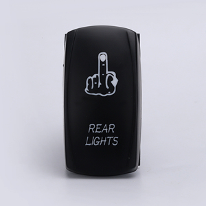 Interrupteur à bascule automatique laser étanche universel DC 12V 5 broches interrupteur à bascule marche-arrêt avec lumière LED bleue pour voiture marine - Product Image 3