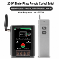 Interrupteur intelligent à télécommande RF monophasé KAIYI 3000m/5000m 220V pour moteur de pompe à eau avec courant maximal de 30A