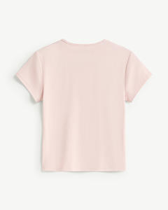 T-shirt à manches courtes pour femmes de haute qualité T-shirt en coton de couleur unie simple régulier été par routine Vietnam - Product Image 4
