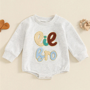 Sudadera Romper de Invierno para Bebé Niña con Bordado Sherpa, Estilo Burbuja - Product Image 1
