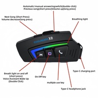 Nouveau Casque Moto Intelligent Bluetooth Étanche avec Assistant Vocal IA et Fonction Double Casque (1 à 2) – Fabricant