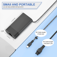 Adaptateur de chargeur pour ordinateur portable 65W pour HP DELL LN Type-C Chargeur USB-C Certifié CE/FCC/ROHS/UL Câble en nylon tressé Qualité supérieure