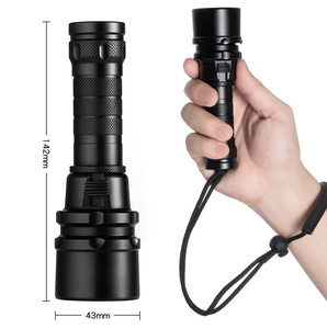 Linterna profesional subacuática de 18650 LM L2, <span class=keywords><strong>foco</strong></span> remoto recargable, para buceo, con correa de mano - Product Image 4
