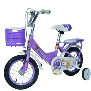Bicicleta de 12, 14, 16 y 18 pulgadas con ruedas de entrenamiento para niños de 3 a 10 años