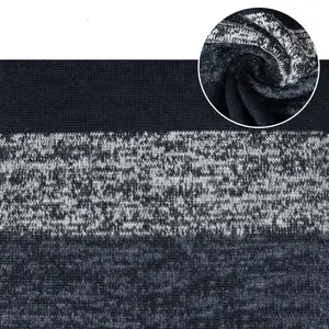 kleding jersey gebreide stof Suppliers-Kleding Textiel Vlakte Streep Hacci Geborsteld Stretch Jersey Gebreide Stof