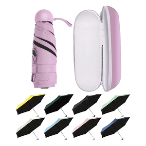 Custom Logo Promotional Mini Folding Umbrella 5 Fold Ultra Compact Pocket Travel Umbrella UV Protection Windproof Rain Umbrella - Product Image 4