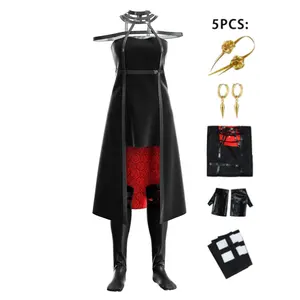 Trendy Anime Children's Costumes Spy X Family Black Red Dress Full Set Anya Yor Forger Cosplay Costume Adult Halloween Costumes