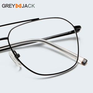 Greyjack กรอบแว่นตาโลหะสี่เหลี่ยมผืนผ้าเต็มกรอบ Me2001น้ำหนักเบาใช้ได้ทั้งชายและหญิง - Product Image 1