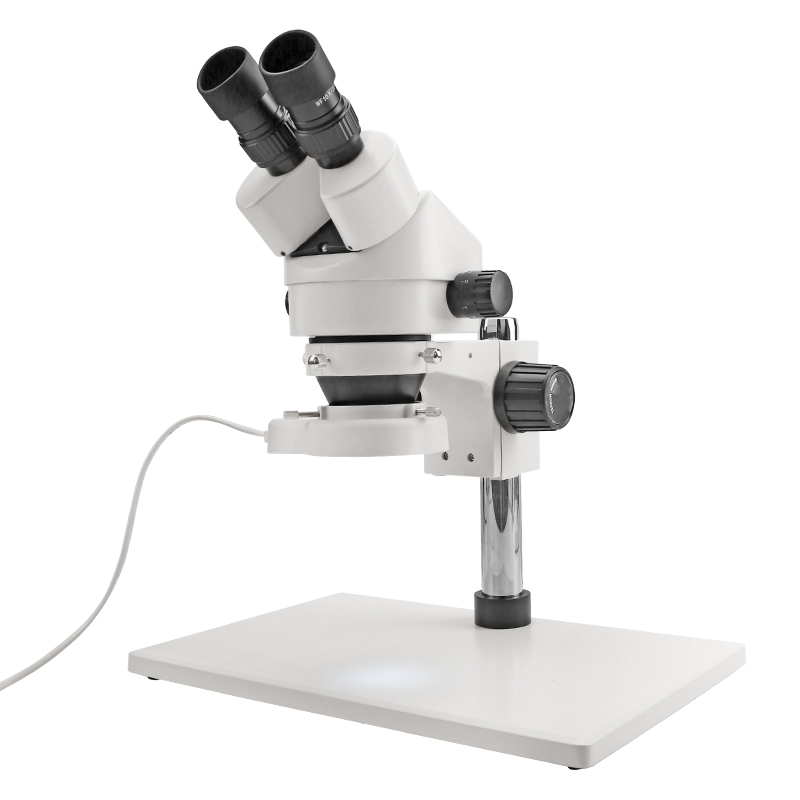 SZM45-B1 Stereo zoom binocular microscope without light LED lamp magnification 7-45x(Large base)