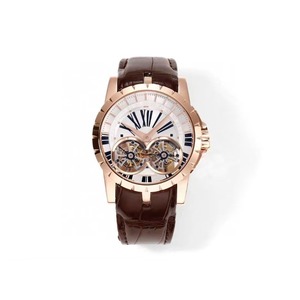 High-quality Large-sized Rose Gold Double Tourbillon <b>Automatic</b> Winding Sapphire Crystal Men's <b>Automatic</b> Mechanical Watch - Product Image 4