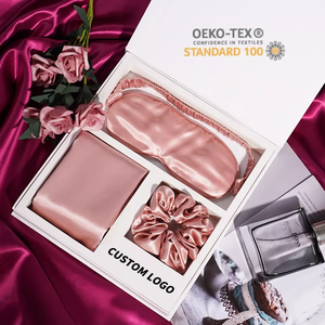 طقم هدايا أغطية وسائد من حرير الساتان بنقشة الشارموز، أكياس وسائد بمقاسات مختلفة - Product Image 6