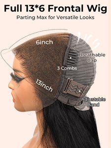 Peluca de Cabello Humano HD 13x6 con Cierre Frontal de Encaje, Ondulado, Color Borgoña 99J, Marca IndianLagos Widows Peak - Product Image 6